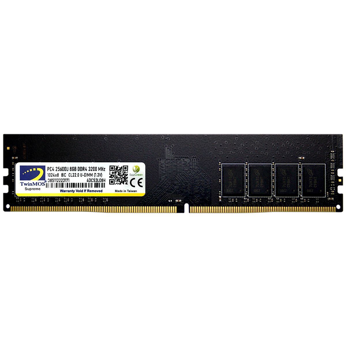 TWINMOS 8GB 3200MHZ DDR4 PC RAM MDD48GB3200D