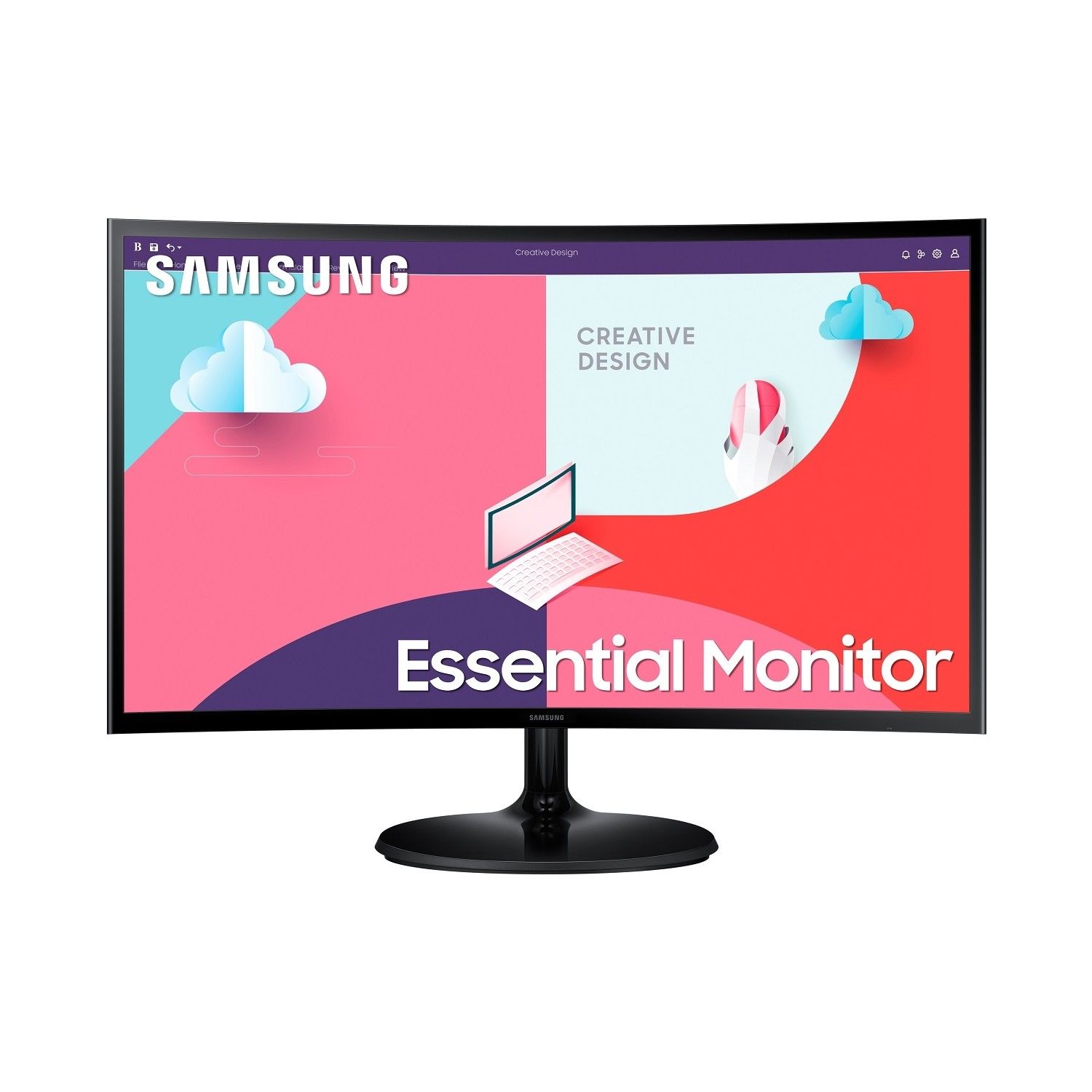 SAMSUNG LS24C362EAUXUF 24'' 4MS 75HZ 1920x1080 VGA/HDMI FULL HD SİYAH IPS LED MONITOR CURVED