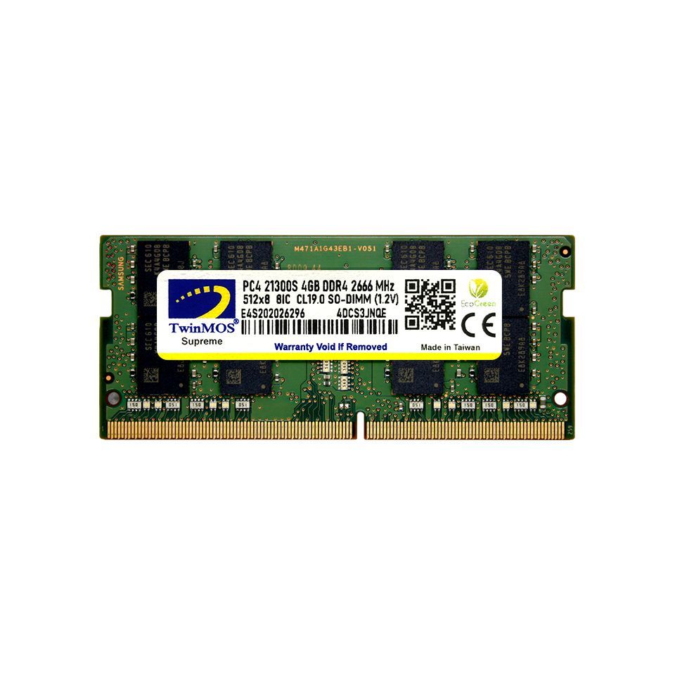 TWINMOS 4GB 2666MHz DDR4 MDD44GB2666N NOTEBOOK RAM