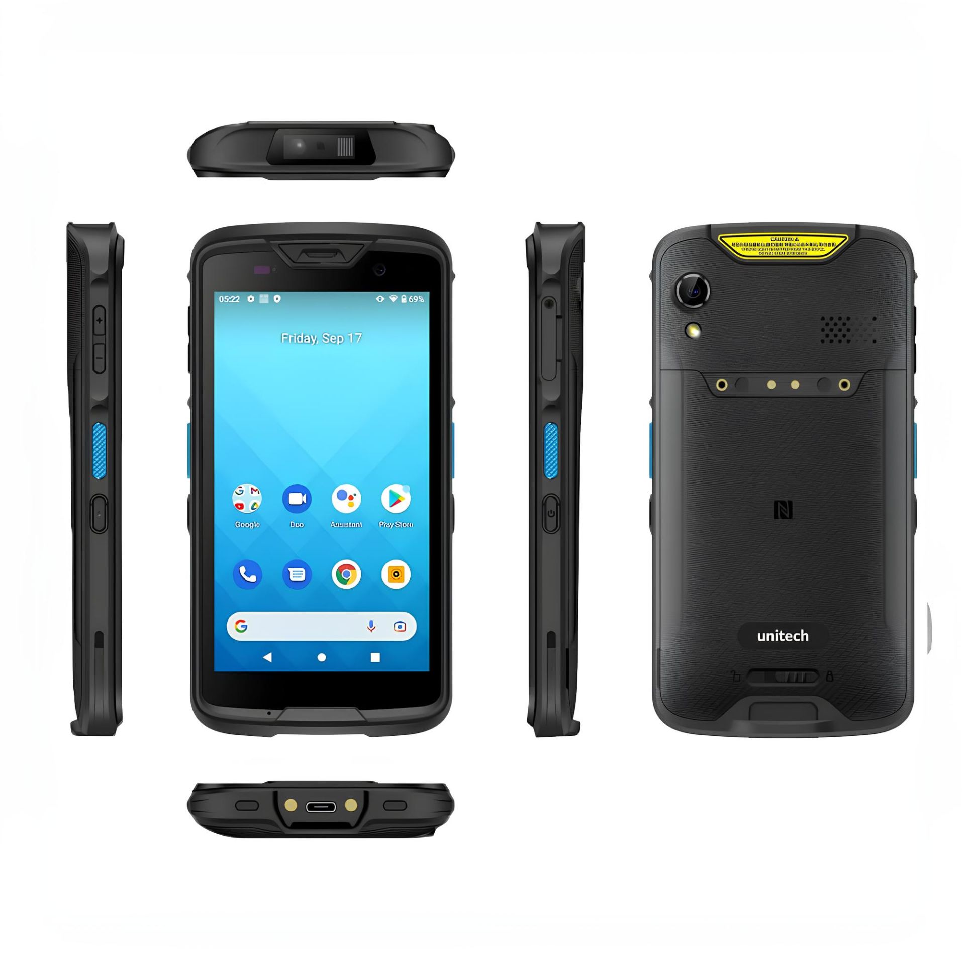 UNITECH EA520 5'' WIFI ANDROID 11 1D/2D 4GB-RAM/64GB-ROM EL TERMİNALI