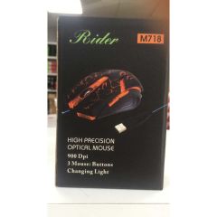 RIDER M718 USB 900DPI SİYAH MOUSE GAMİNG