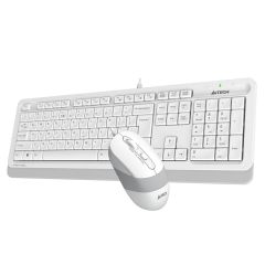 A4 TECH F1010 KABLOLU USB STANDART BEYAZ Q KLAVYE+MOUSE