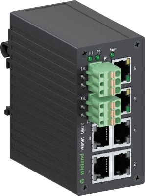 WİELAND ELEKTRİK 83.040.0000.0 IP switch 6 x RJ45 10/100 Mbit/s Fast Ethernet_2 Power Redundant (9-30V DC giriş)
