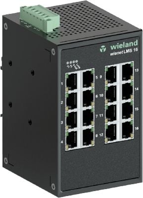 WİELAND ELEKTRİK 83.040.1334.0 IP switch 16 x RJ45 10/100 Mbit/s Fast Ethernet (Redundant 8.4 -52,8 V DC giriş) (QoS, SNMP, Modbus TCP)