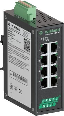 WİELAND ELEKTRİK 83.040.1510.0 Managed IP switch 8 x RJ45 10/100 Mbit/s Fast Ethernet_Profinet v2 Class B_GSDML_Uzak Yönetim Desteği