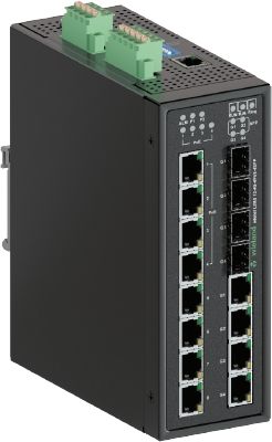 WİELAND ELEKTRİK 83.040.0221.0 Managed IP switch 12 x RJ45 10/100/1000 Mbit/s Gigabit Ethernet_4 x PoE-Port_4 x Gigabit SFP Slot _Profinet v2 Class B_GSDML