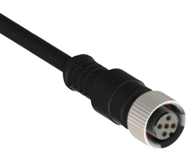ERCONTEC ERF12-FS4C-03BPUR M12, Düz, 4 Pinli, Standart, 3 metre Siyah PUR Kablo