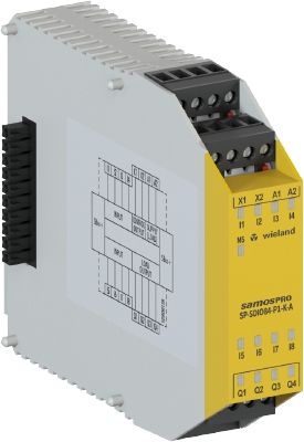 WİELAND ELEKTRİK R1.190.0030.0 SP-SDIO84-P1-K-A8 Giriş - 4 Çıkış Safety Ek Modül / Vidalı Bağ.