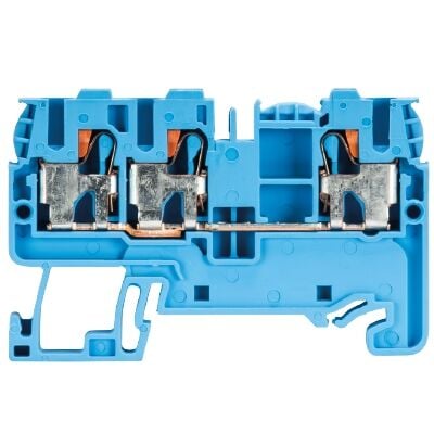 WİELAND ELEKTRİK 56.203.5055.6 2,5/4 mm Tek Giriş-Çift Çıkış Mavi Push-in - Pratik Yay Baskılı Klemens