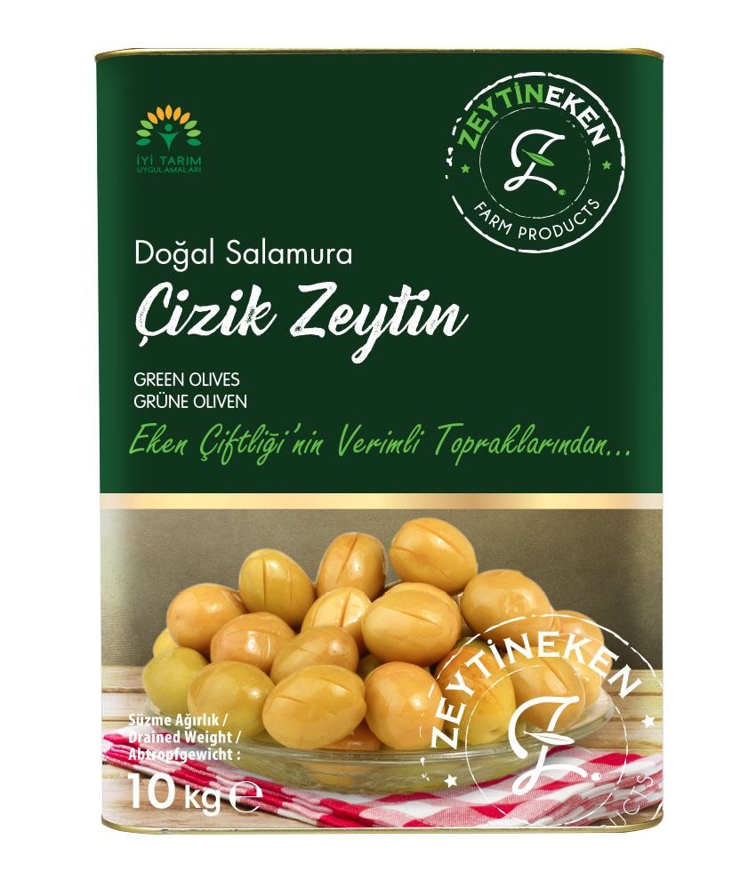 10 KG. TENEKE YEŞİL ÇİZİK ZEYTİN