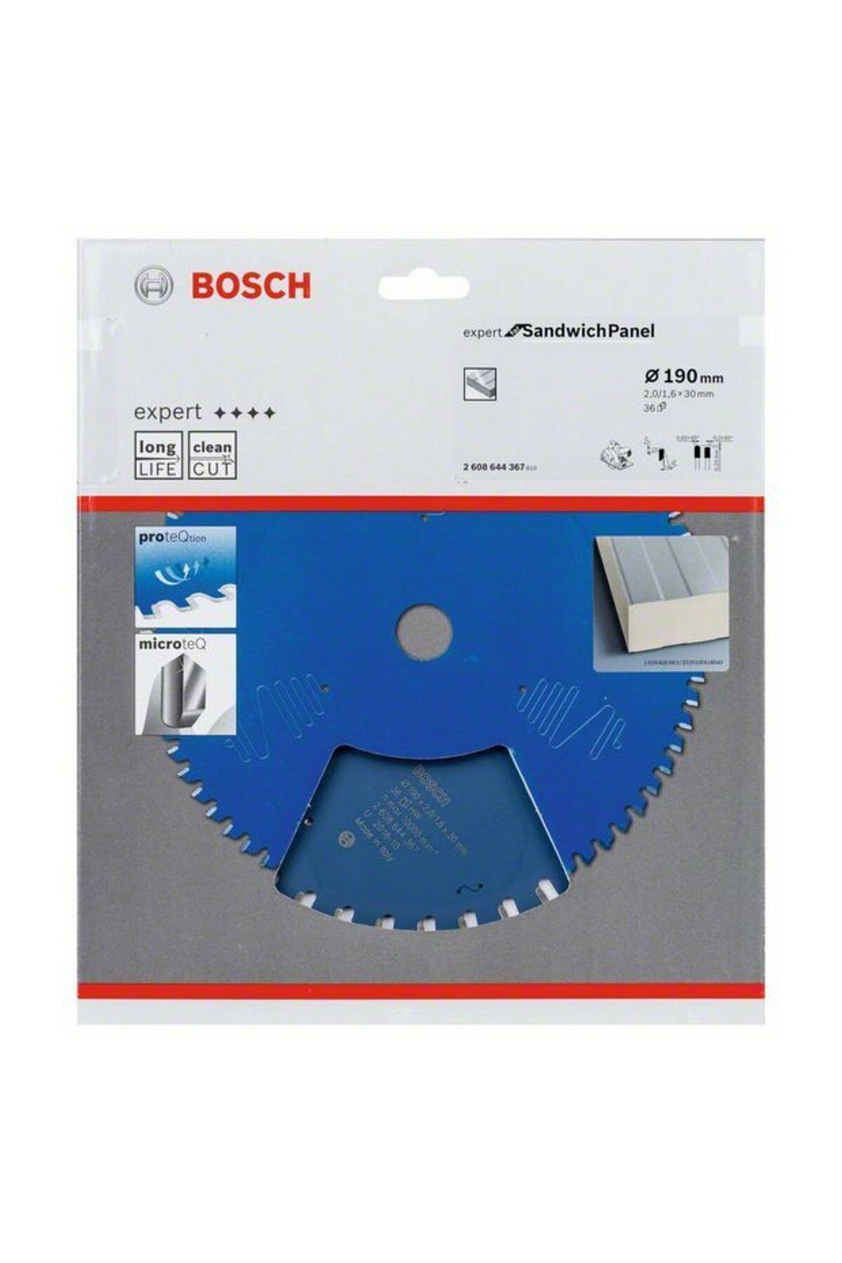 Bosch EXPERT FOR SANDWİCH PANEL 190*30 3