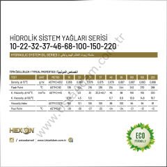 HEXON Hidrolik Sistem Yağı 68 - 14 Kg (16 Lt)
