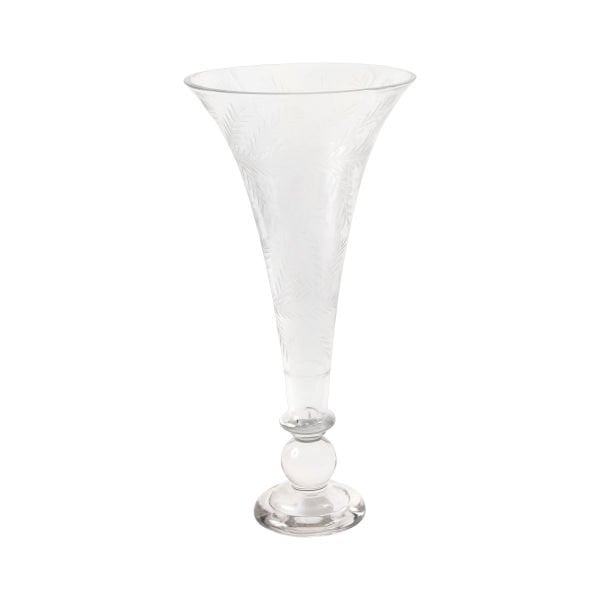 Trompet Çiçek Formlu Kristal Vazo