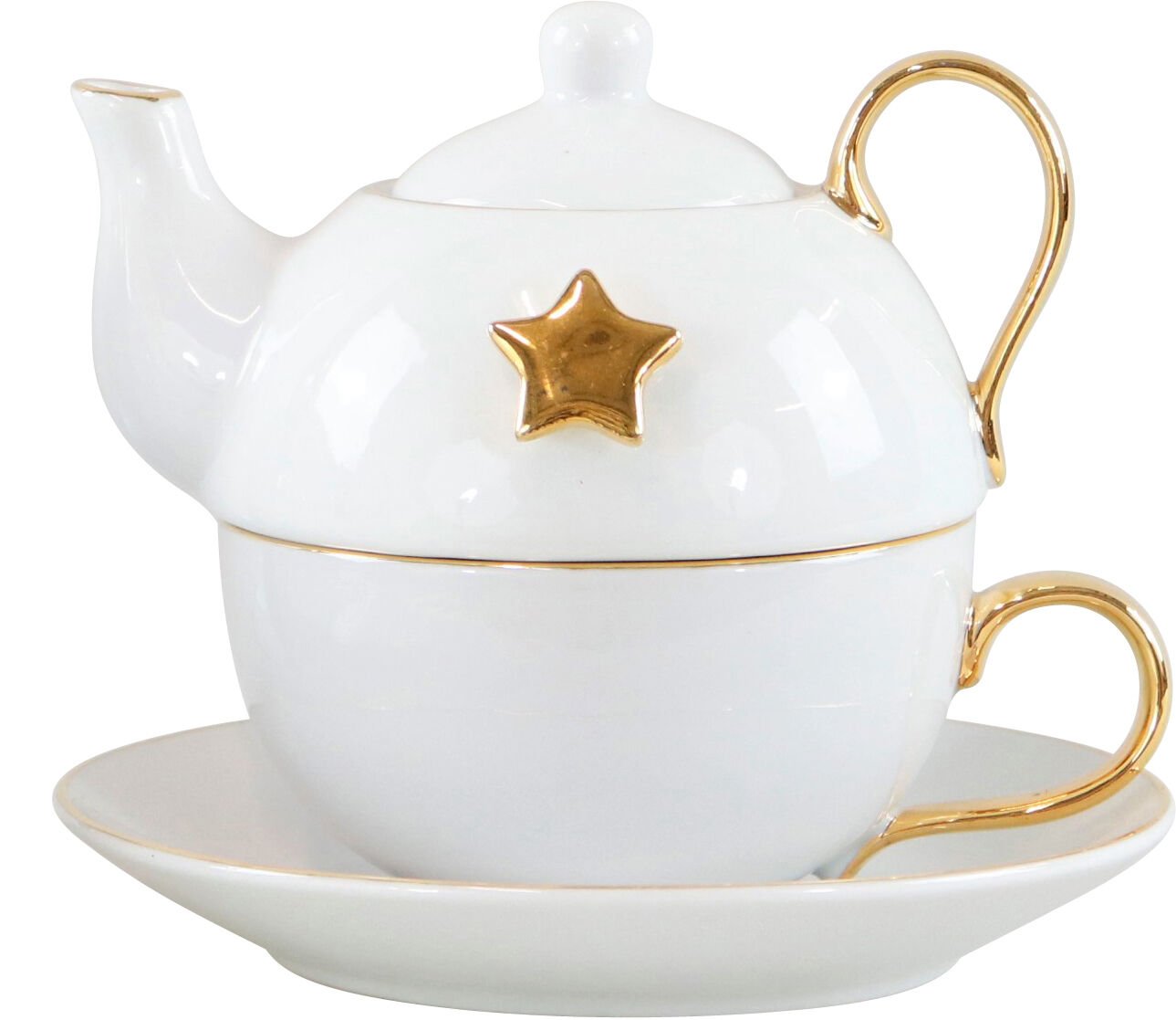 Stella Çay Saati, Altın Yıldızlı Çaydanlık ve Fincan, Hoff Interieur