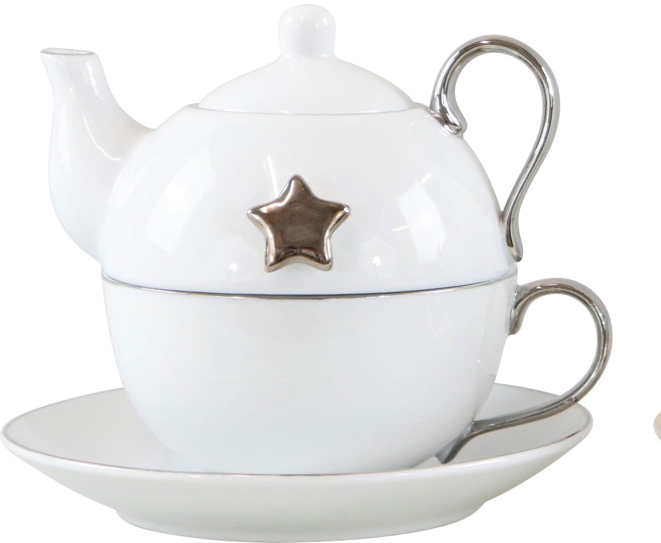 Stella Çay Saati, Gümüş Yıldızlı Çaydanlık ve Fincan, Hoff Interieur