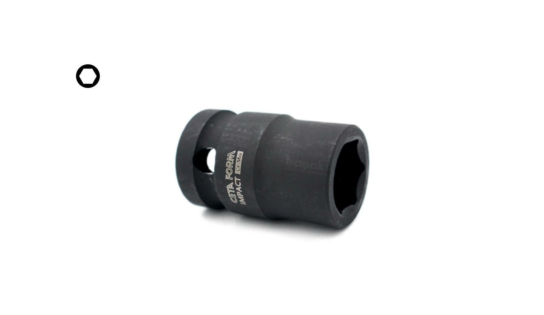 Ceta Form 1/2'' 6 Köşe Derin Havalı Lokma Anahtar - 16 mm / Kartlı