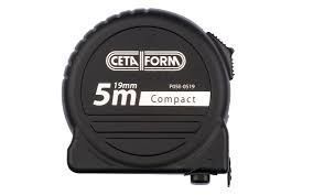 Ceta Form Compact Şerit Metre (Siyah Kasa - Mıknatıslı) - 5 M x 19 mm
