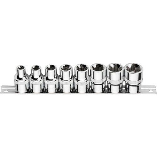 Ceta Form 8 Parça 1/2'' Dış TORX Lokma Anahtar Takımı (Raylı)
