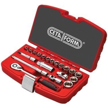 Ceta Form 17 Parça 1/4'' 1000V 6 Köşe Lokma Takımı