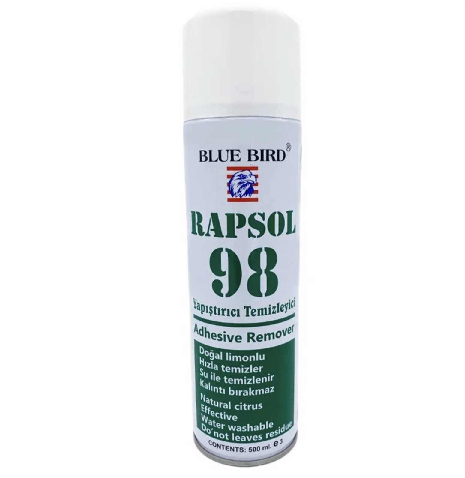 Blue Bird 98 Rapsol Yapıştırıcı Temizleme Spreyi 500 ML