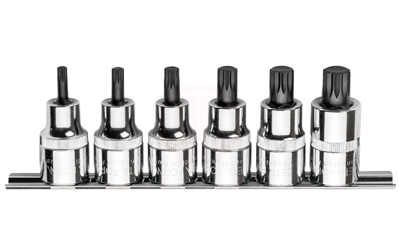 Ceta Form 6 Parça 1/2'' XZN Uçlu Lokma Takımı - Kısa Tip (Raylı)