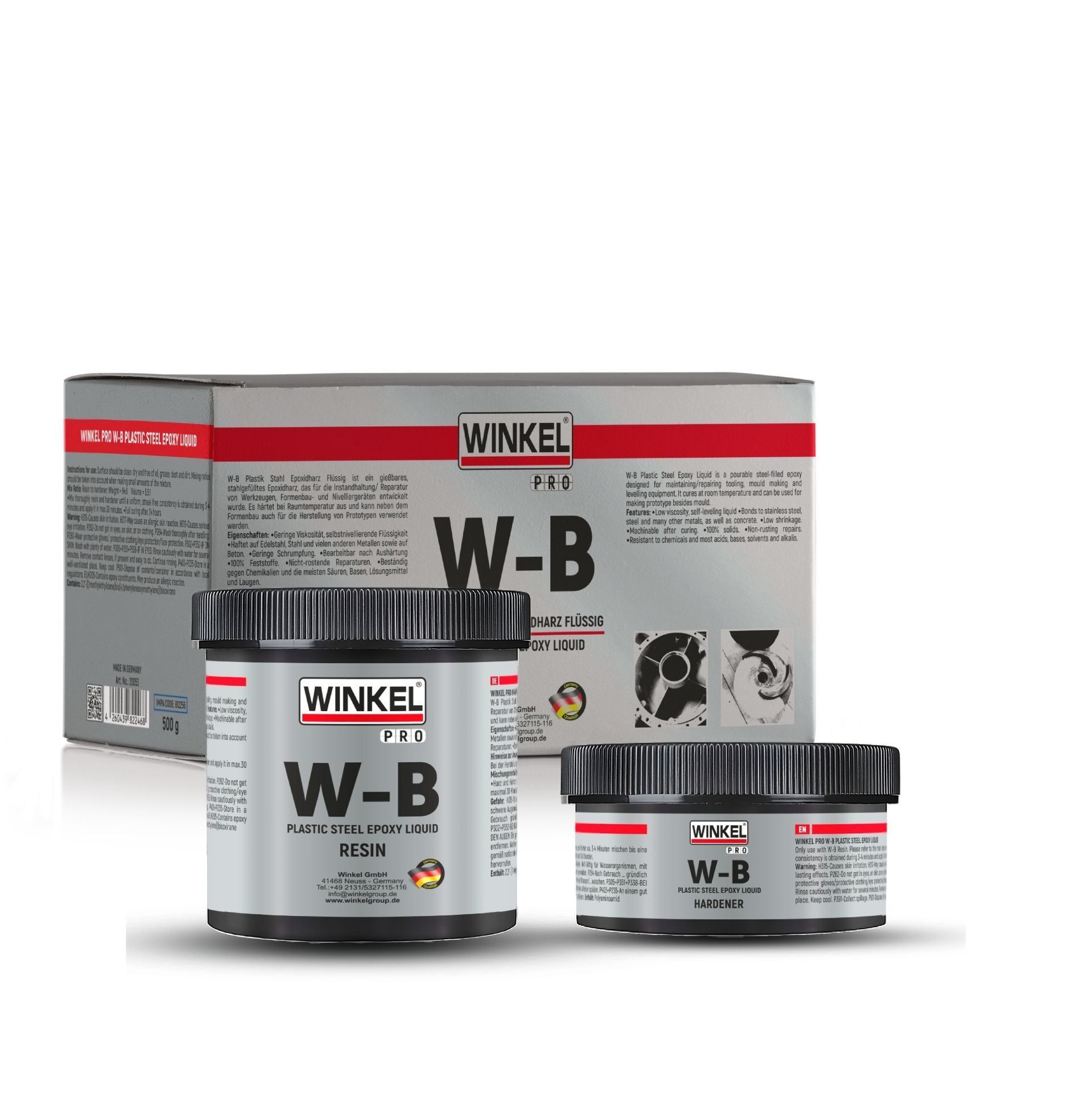 WINKEL PRO W-B Plastic Steel Epoxy Liquid 500 GR