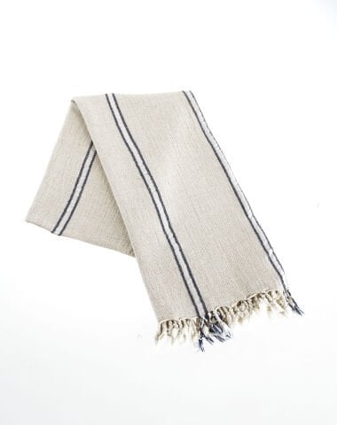 Buldan's-Smyrna Peştemal-Off White/Lacivert