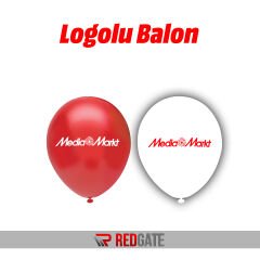 Logolu Beyaz-Kırmızı Balon 500 adet