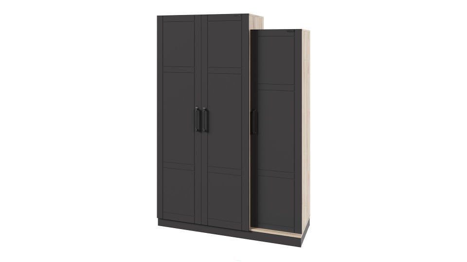 Boss 3 Lü Ahşap Kapaklı Dolap