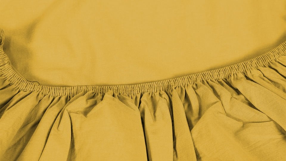 Dora Lastikli Çarşaf 100*200 - Hardal