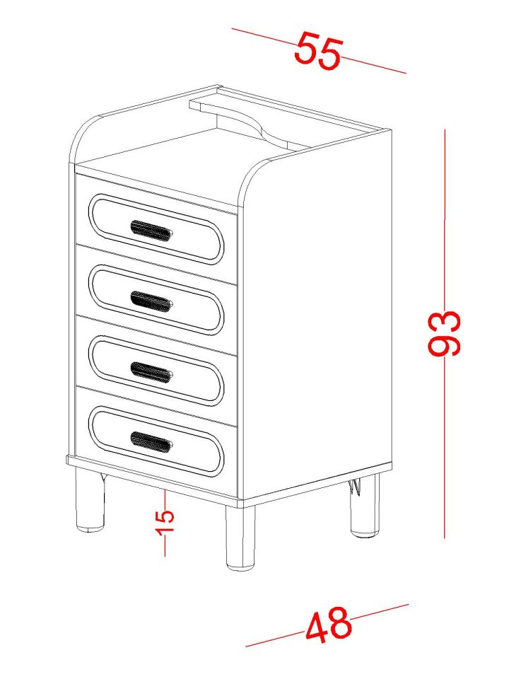 Bohemsoft Yüksek Şifonyer