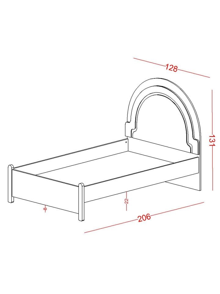Bohemsoft Lüx Karyola 120x200