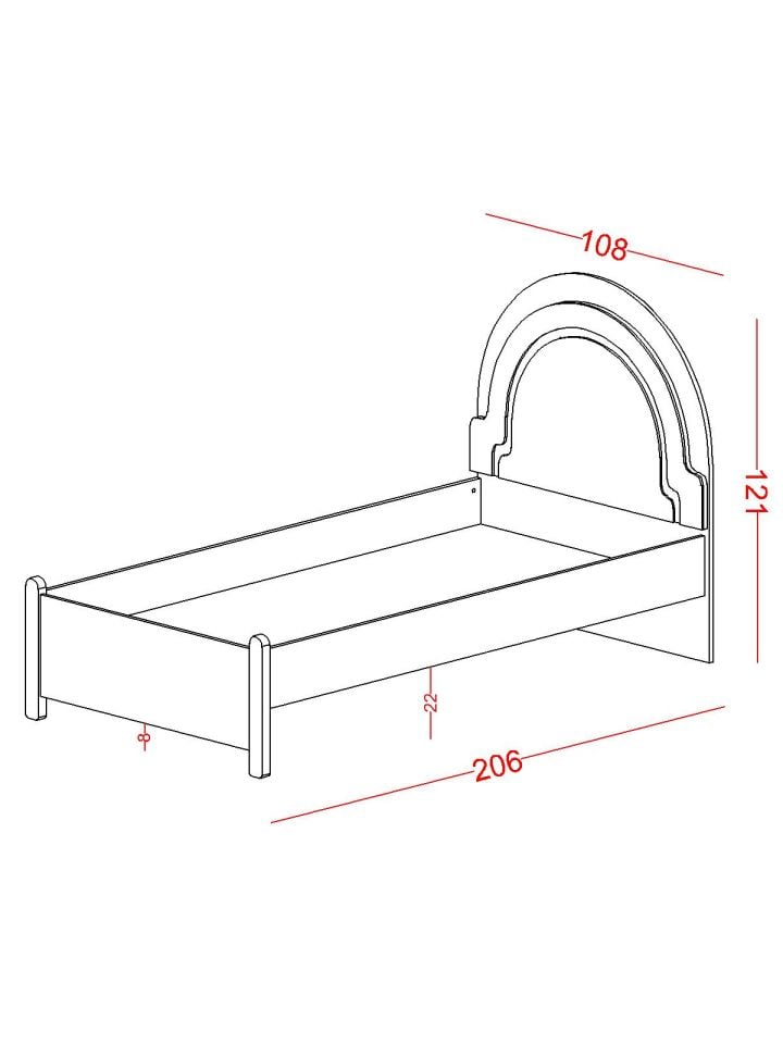 Bohemsoft Lüx Karyola 100x200