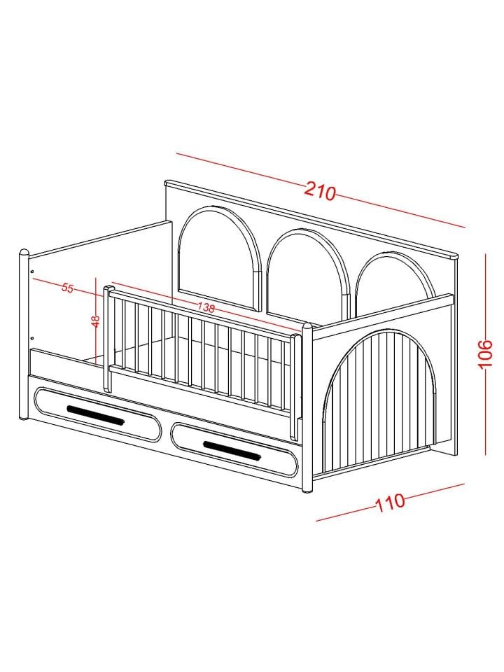 Bohemsoft Montessori 100x200 (Alt Karyola Dahil)
