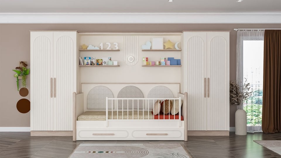 Bohemsoft 2 Kapaklı Dolap Kabini Sağ (Bazalı)