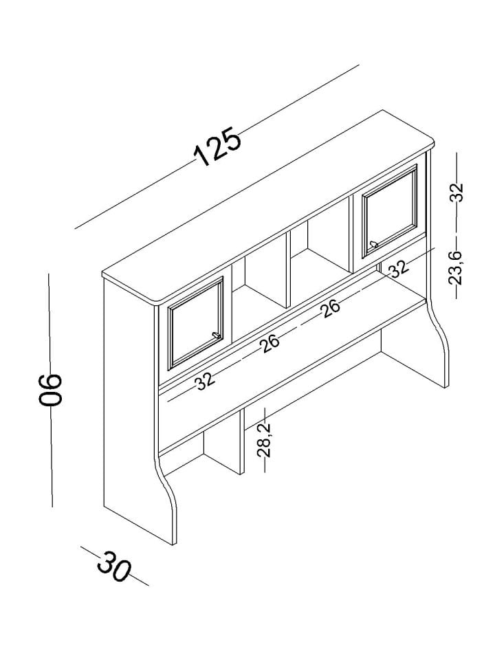 Ruby Çalışma Masası + Üst Modül