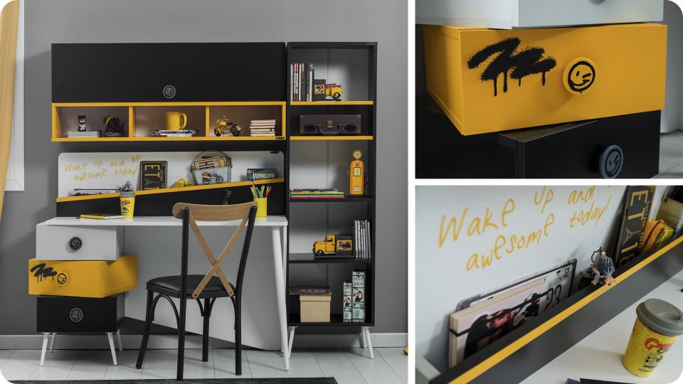 Skate Çalışma Masası + Üst Modül