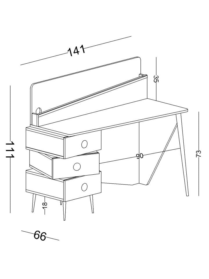 Skate Çalışma Masası + Üst Modül