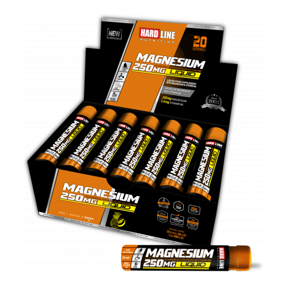 Hardline Magnesium Liquid 250 Mg 30 Ml 20 Shot Magnezyum