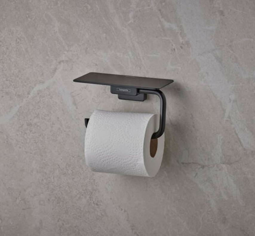 Hansgrohe Addstoris Raflı Tuvalet Kağıtlığı Satin Siyah