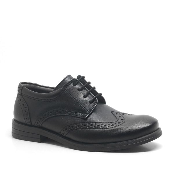 Rakerplus Siyah Bağcıklı Erkek Çocuk Klasik Okul Ayakkabısı