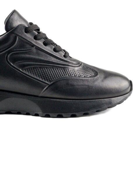 Diavel Siyah Hakiki Deri Erkek Spor (Sneaker) Ayakkabı