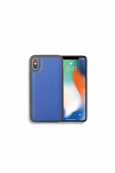 Guard Lacivert Deri iPhone X / XS Kılıfı