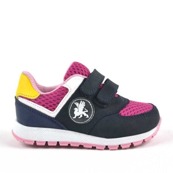 Rakerplus Hakiki Deri Lacivert Cırtlı Kız Bebek Spor Ayakkabı