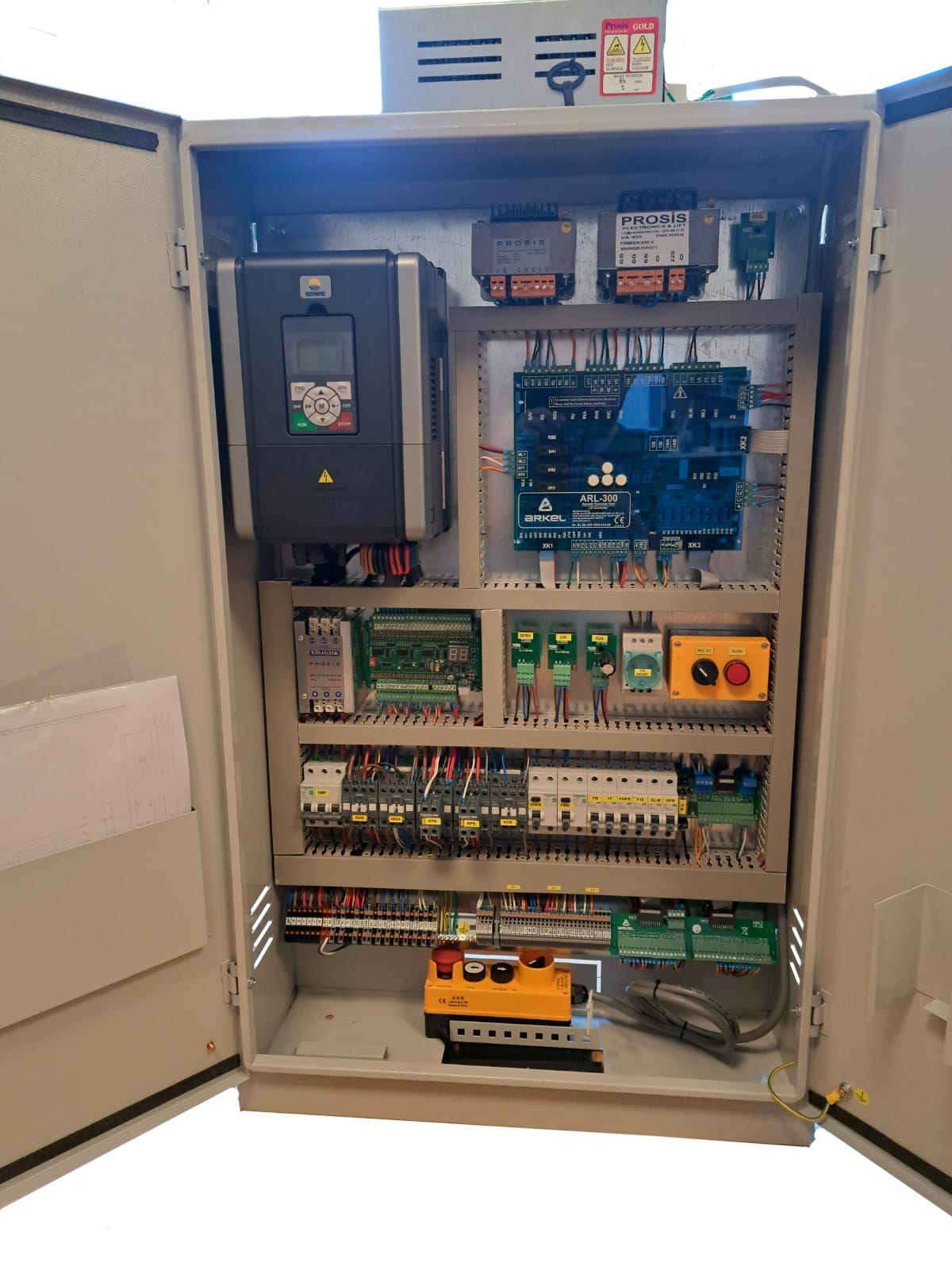 7,5 kW HD5L + ARL300 GEARED-ASYNCHRONOUS-MR-A3-UPS RESCUE CONTROL PANEL