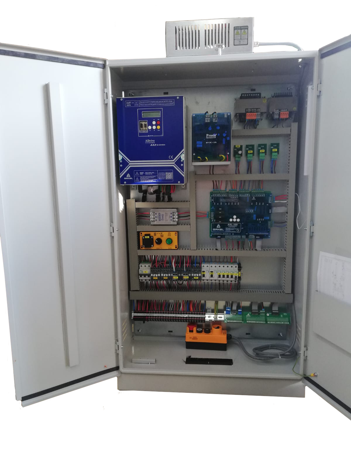 15 kW ADRIVE + ARL300 GEARED-ASYNCHRONOUS-MR-A3-BATTERY RESCUE CONTROL PANEL