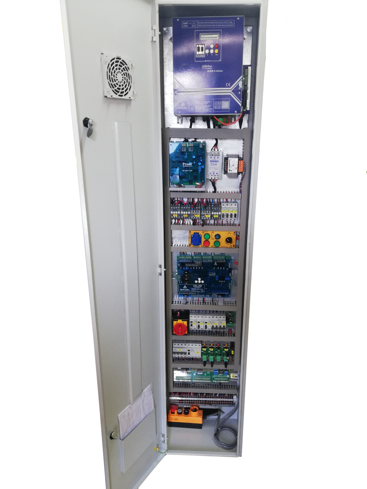 7,5 kW ADRIVE + ARL300 GEARLESS-SYNCHRONOUS-MRL-A3-BATTERY RESCUE CONTROL PANEL