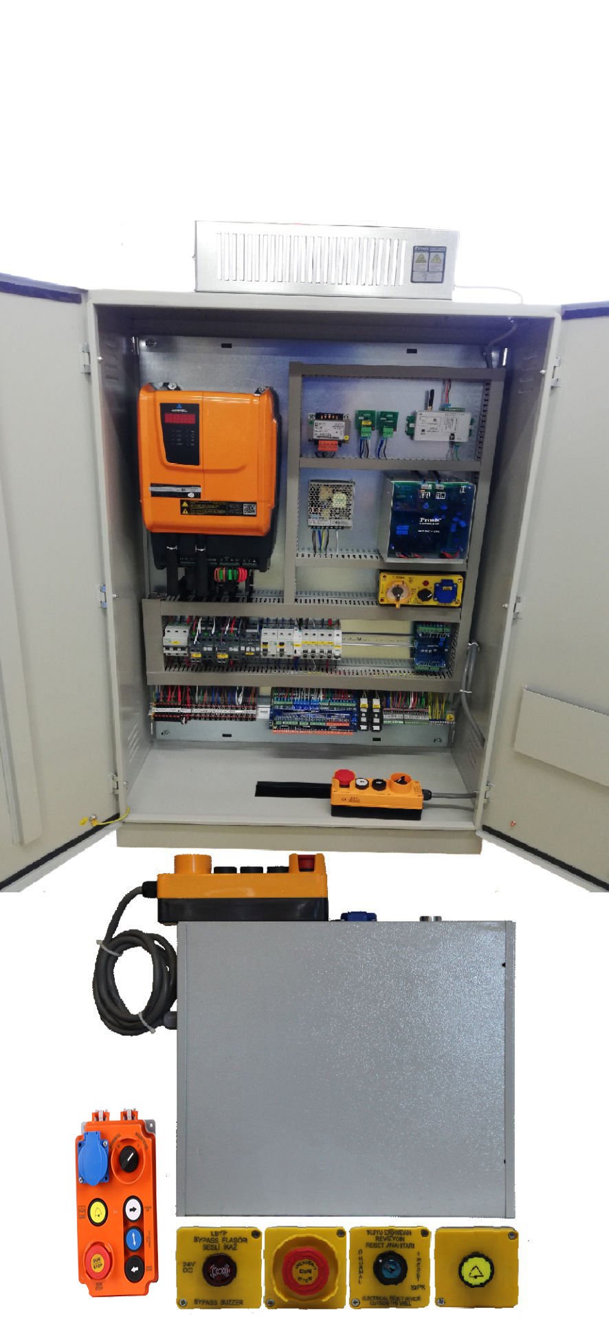11 kW ARCODE INTEGRATED-GEARED-ASYNCHRONOUS-MR-EN81-20-BATTERY RESCUE CONTROL PANEL