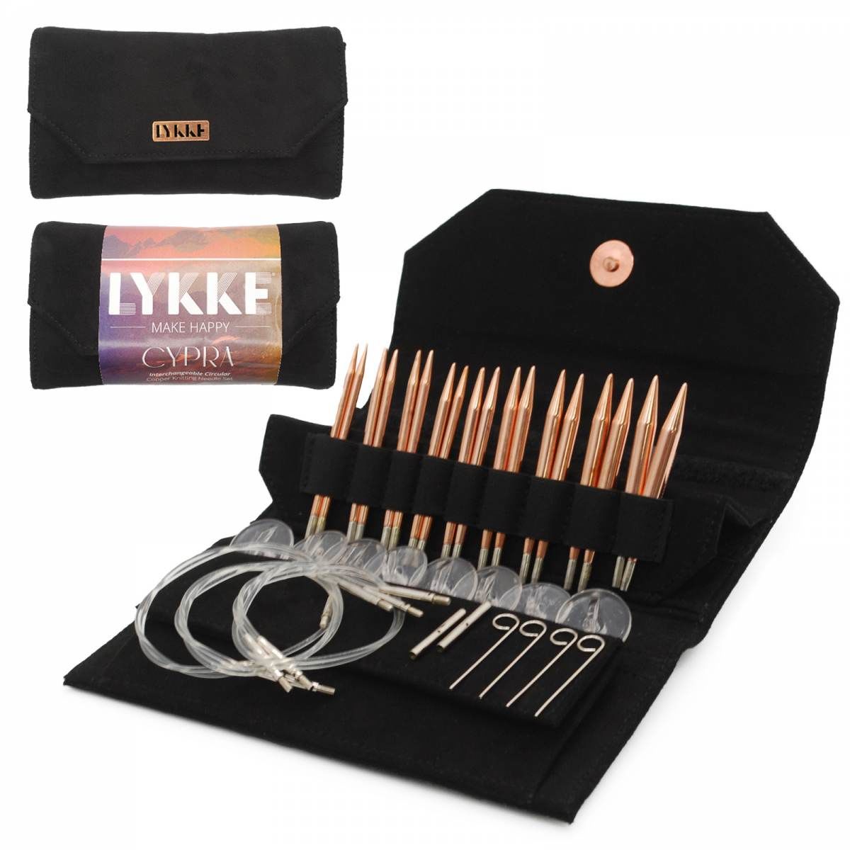 LYKKE CYPRA BAKIR ŞİŞ SETİ KISA 9 CM DEĞİŞTİRİLEBİLİR MİSİNALI