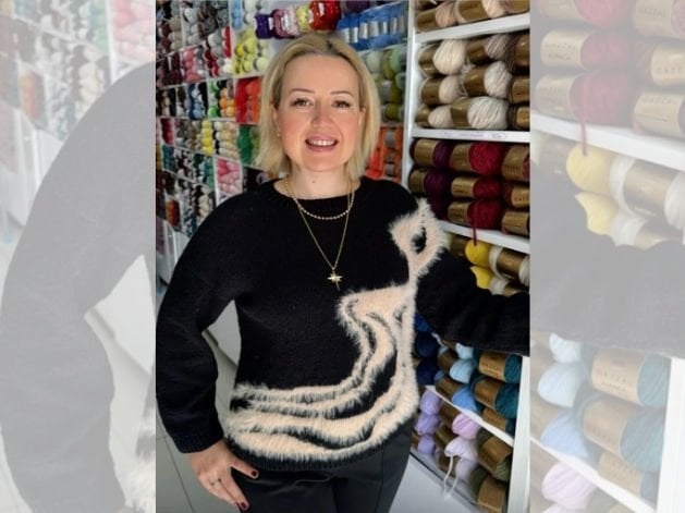 Jakarlı Cotton Bukle Bluz Kiti